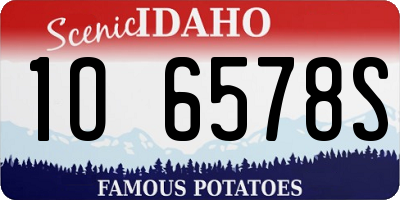 ID license plate 1O6578S