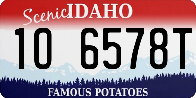 ID license plate 1O6578T
