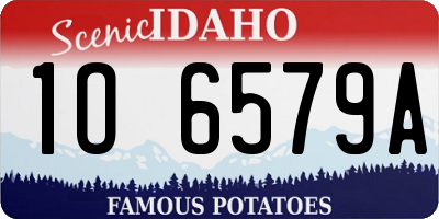 ID license plate 1O6579A