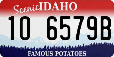 ID license plate 1O6579B