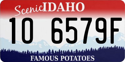 ID license plate 1O6579F