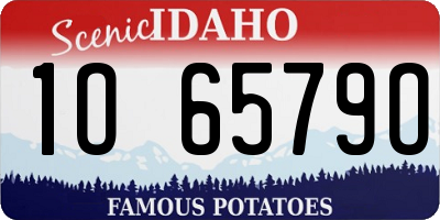 ID license plate 1O6579O