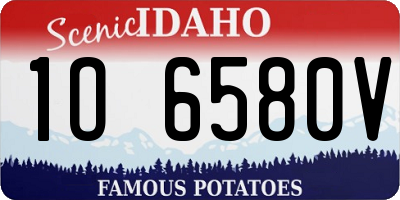 ID license plate 1O6580V