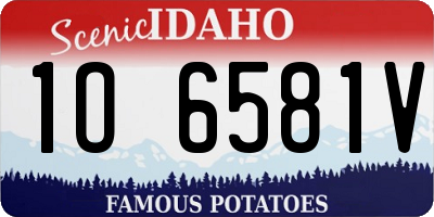 ID license plate 1O6581V