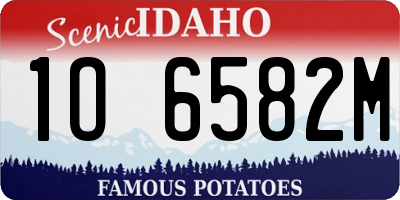 ID license plate 1O6582M