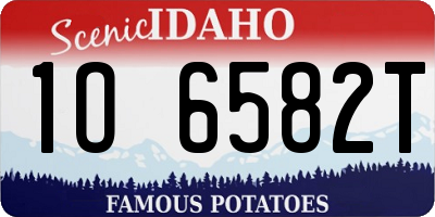 ID license plate 1O6582T