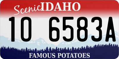 ID license plate 1O6583A