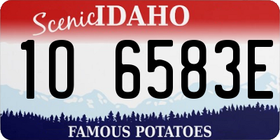 ID license plate 1O6583E