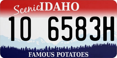 ID license plate 1O6583H