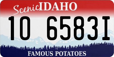 ID license plate 1O6583I