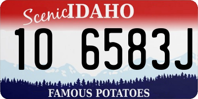 ID license plate 1O6583J
