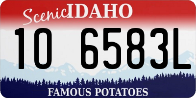ID license plate 1O6583L