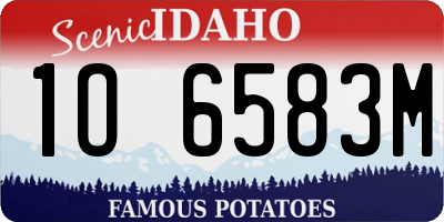 ID license plate 1O6583M