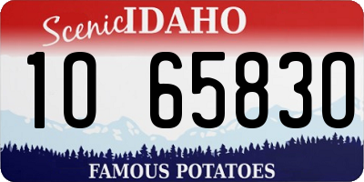 ID license plate 1O6583O