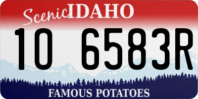 ID license plate 1O6583R