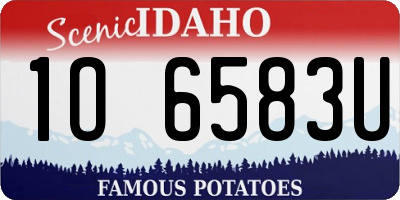 ID license plate 1O6583U