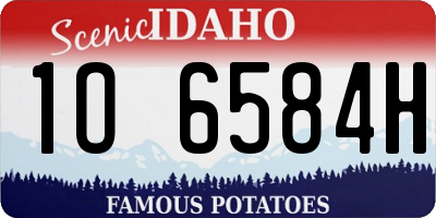 ID license plate 1O6584H