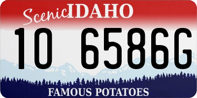 ID license plate 1O6586G