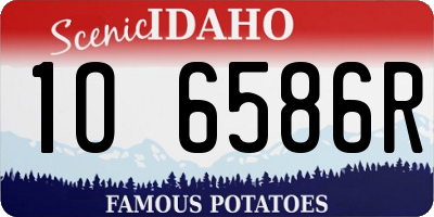 ID license plate 1O6586R
