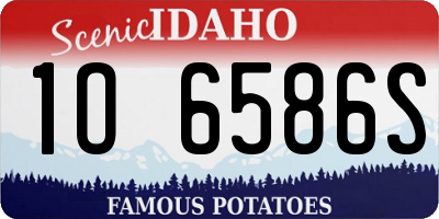 ID license plate 1O6586S
