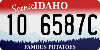 ID license plate 1O6587C