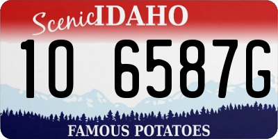 ID license plate 1O6587G