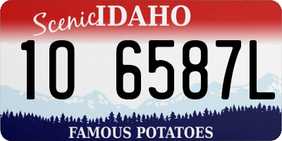 ID license plate 1O6587L