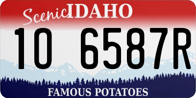 ID license plate 1O6587R
