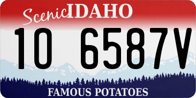 ID license plate 1O6587V