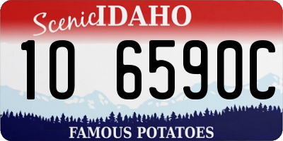 ID license plate 1O6590C