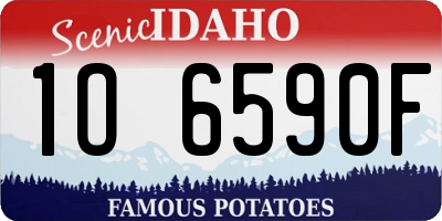 ID license plate 1O6590F