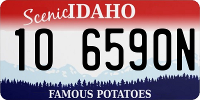ID license plate 1O6590N