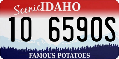 ID license plate 1O6590S