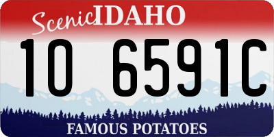 ID license plate 1O6591C
