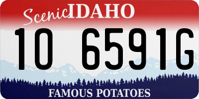 ID license plate 1O6591G