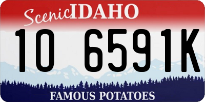 ID license plate 1O6591K
