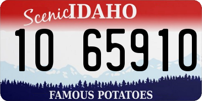 ID license plate 1O6591O