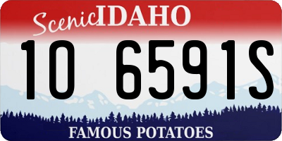 ID license plate 1O6591S