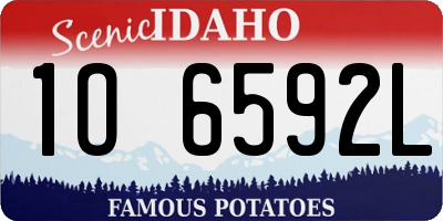 ID license plate 1O6592L