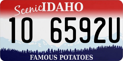 ID license plate 1O6592U