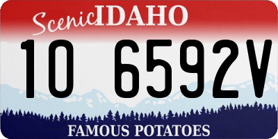 ID license plate 1O6592V