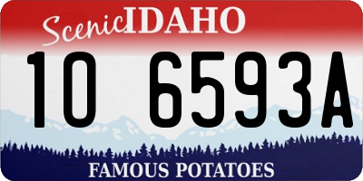 ID license plate 1O6593A