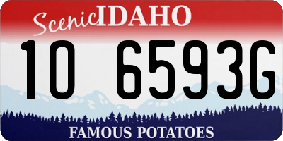 ID license plate 1O6593G