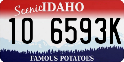 ID license plate 1O6593K