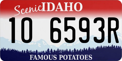 ID license plate 1O6593R