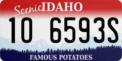 ID license plate 1O6593S
