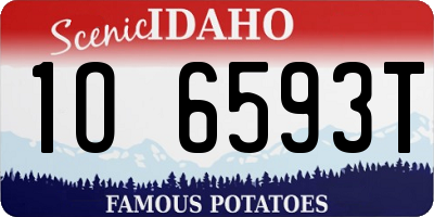 ID license plate 1O6593T