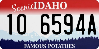 ID license plate 1O6594A