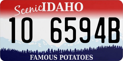 ID license plate 1O6594B