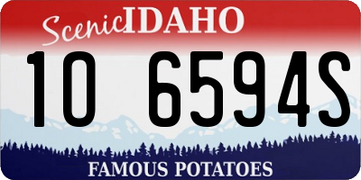 ID license plate 1O6594S